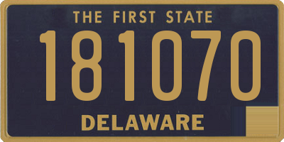 DE license plate 181070