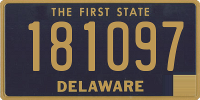 DE license plate 181097