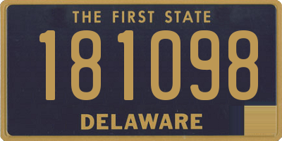 DE license plate 181098