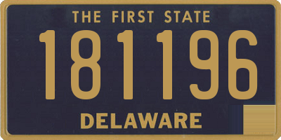 DE license plate 181196