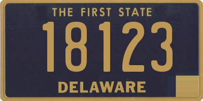 DE license plate 18123