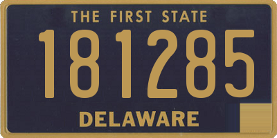 DE license plate 181285