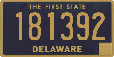 DE license plate 181392