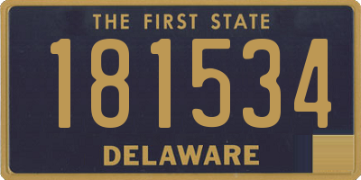 DE license plate 181534