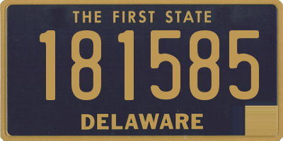 DE license plate 181585