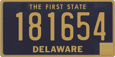 DE license plate 181654