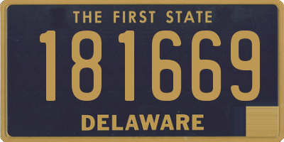 DE license plate 181669