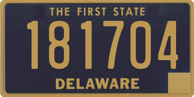 DE license plate 181704