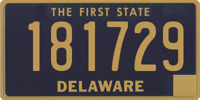 DE license plate 181729