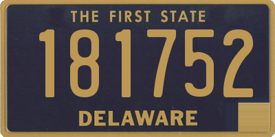 DE license plate 181752