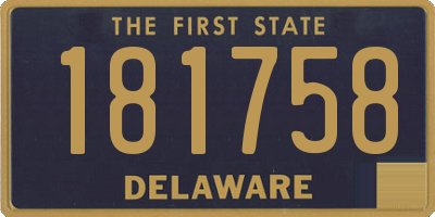 DE license plate 181758