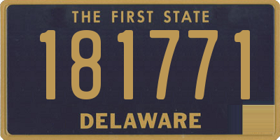 DE license plate 181771