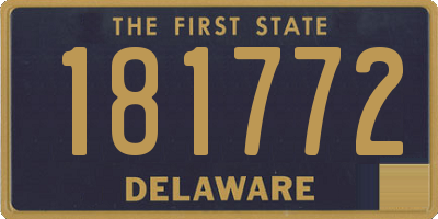 DE license plate 181772