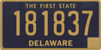 DE license plate 181837