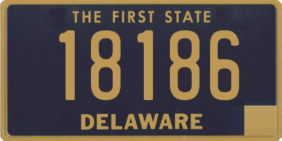 DE license plate 18186