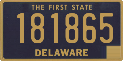 DE license plate 181865