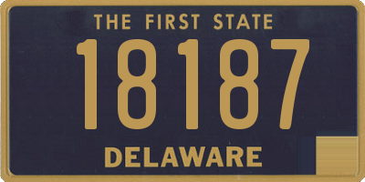 DE license plate 18187