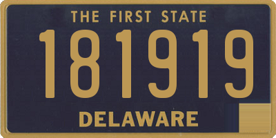 DE license plate 181919