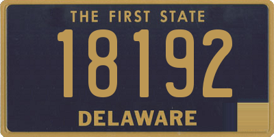 DE license plate 18192