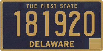 DE license plate 181920
