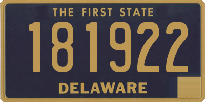 DE license plate 181922