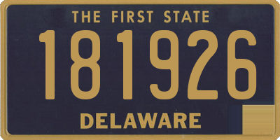 DE license plate 181926