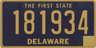 DE license plate 181934