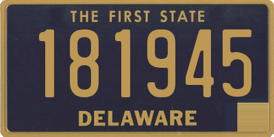 DE license plate 181945