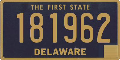 DE license plate 181962