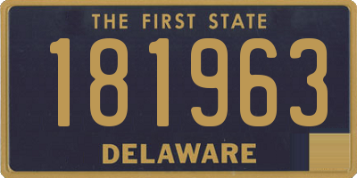 DE license plate 181963