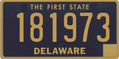 DE license plate 181973