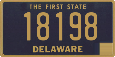 DE license plate 18198