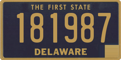 DE license plate 181987