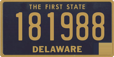 DE license plate 181988