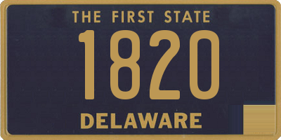 DE license plate 1820