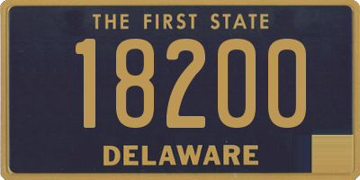 DE license plate 18200