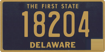 DE license plate 18204