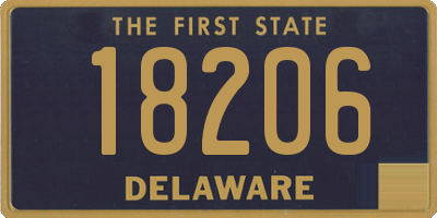 DE license plate 18206