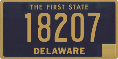 DE license plate 18207