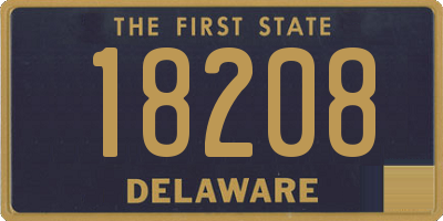 DE license plate 18208