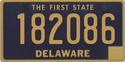 DE license plate 182086