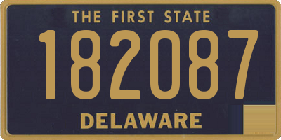 DE license plate 182087