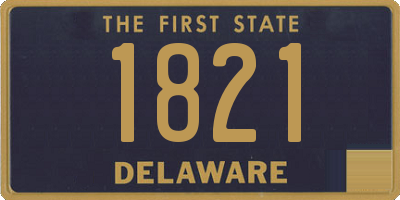 DE license plate 1821