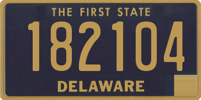 DE license plate 182104