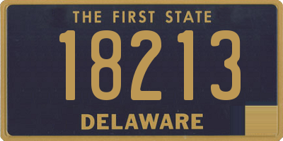 DE license plate 18213