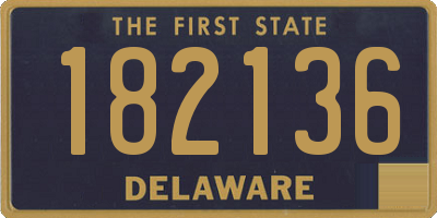 DE license plate 182136