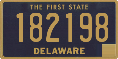 DE license plate 182198