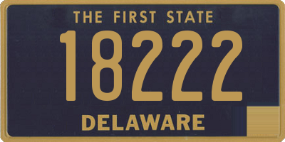 DE license plate 18222