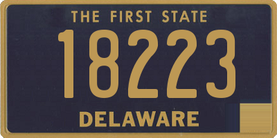 DE license plate 18223