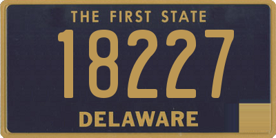 DE license plate 18227